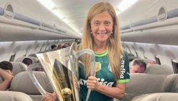 Veja o avião de R$ 280 mi que Leila comprou para o Palmeiras (Reprodução/Instagram/ @leilapereira)